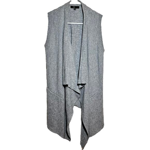 FATE Angora Cardigan Sweater Vest Open Front Knit Sleeveless Handkerchief Hem S - Picture 1 of 4